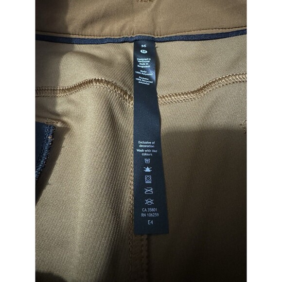 NWT Lululemon ABC Relaxed-Fit Crop Pant Cord Copper Brown Mens 36 - Picture 10 of 11